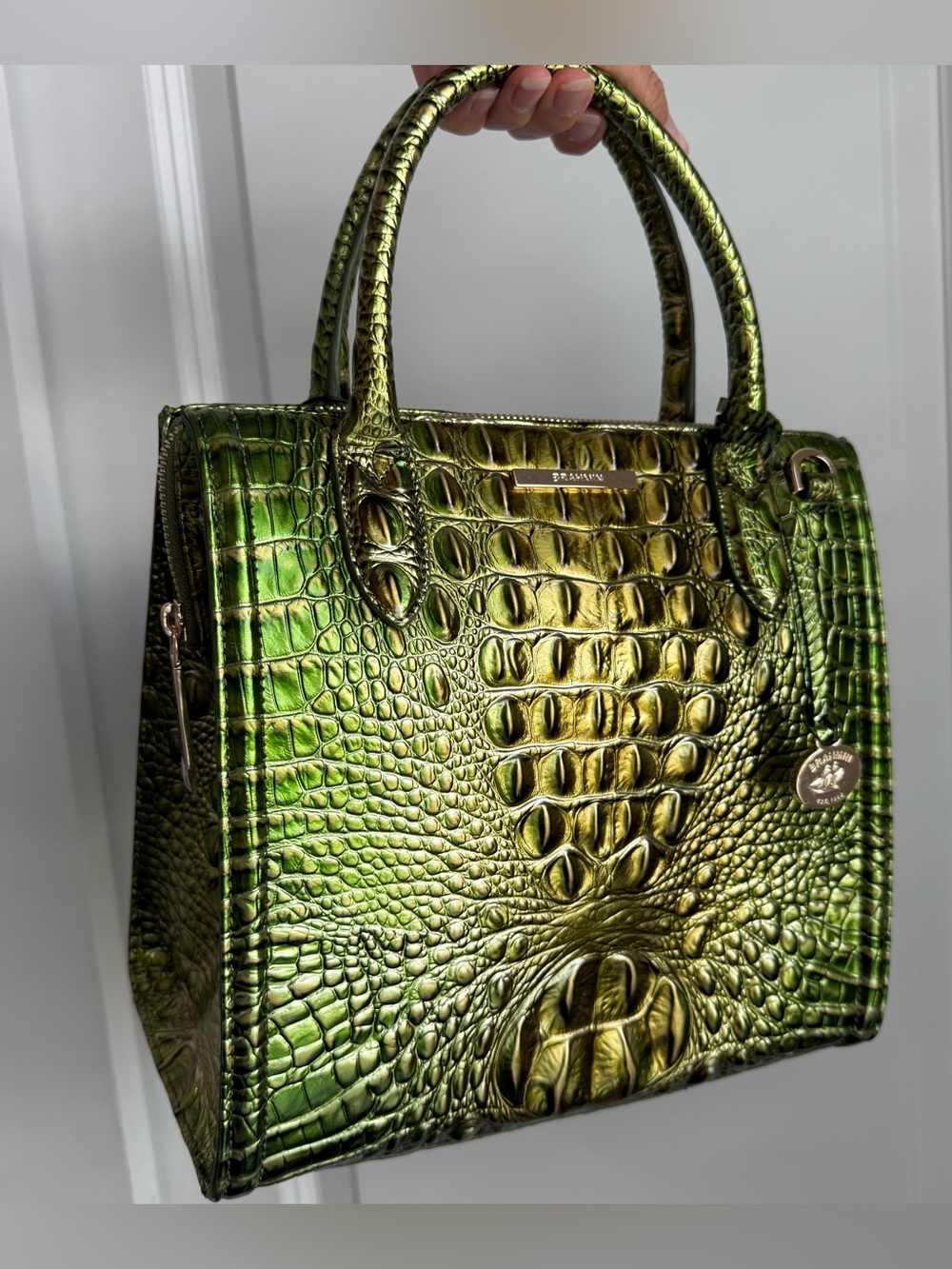 Brahmin Small Caroline Cacti Green Melbourne Leather - Picture 4 of 11
